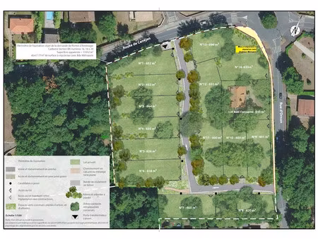 vente terrain 652 m² à gradignan (33170)  235 000 €