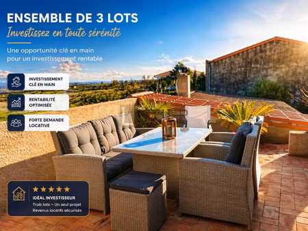immeuble de rapport : ensemble de 3 lots loués