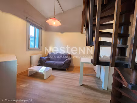 toulouse rangueil 31400 appartement t1 bis en duplex de 29.14 m² meublé avec une place de 