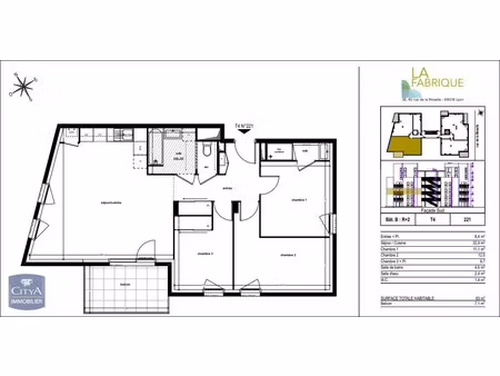 appartement à louer 4 pièces 82.7 m² - lyon 8e arrondissement (69008) - 1 249€