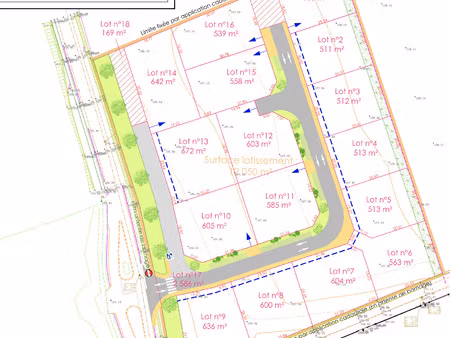 lotissement verrieres - 16 terrains à bâtir viabilisés