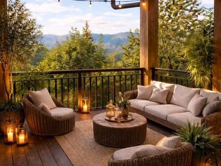 appartement avec terrasse panoramique esprit chalet luxe