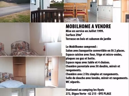 mobile home année 1999 - les oyats