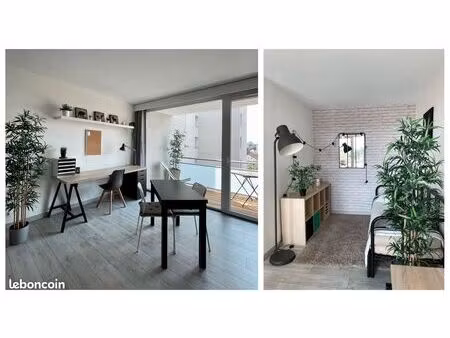 beau studio meublé avec balcon – tout inclus