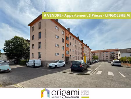 a vendre appartement 3 pièces lingolsheim