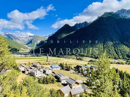 ceillac-en-queyras – terrain constructible viabilisé – pour projet chalet d’exception – ma