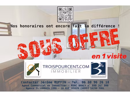 vente maison 3 pièces 75 m² à vaucouleurs (55140)  29 600 €
