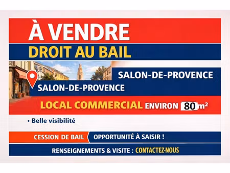 vente commerce 80 m² salon-de-provence (13300)