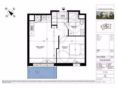 vente appartement 2 pièces à blainville-sur-orne (14550) : à vendre 2 pièces / 39m² blainv