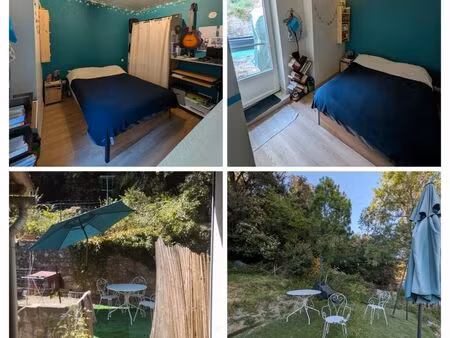 t2 avec grand jardin – bien rare sur lamalou-les-bains