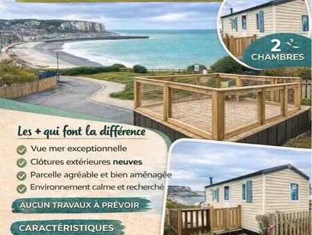 mobilhome 2 chambres avec vue exceptionnelle sur la mer