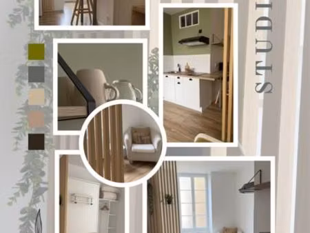 studio neuf meublé – 19 m2  450 cc  libre de suite