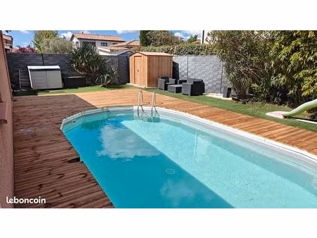 aucamville (31) - maison plain pied 84m² - 3 ch - piscine - garage – meublée avec prestati