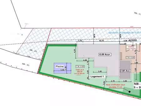 vente terrain 610 m² agde (34300)