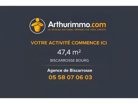 location commerce 2 pièces 45 m² à biscarrosse (40600)