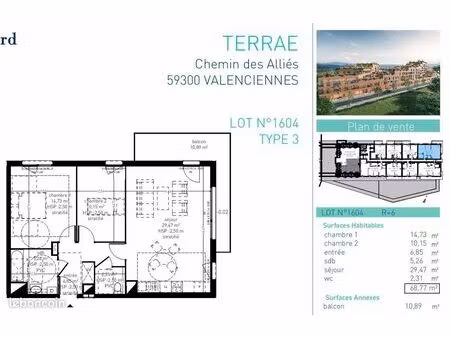 appartement 3 pieces