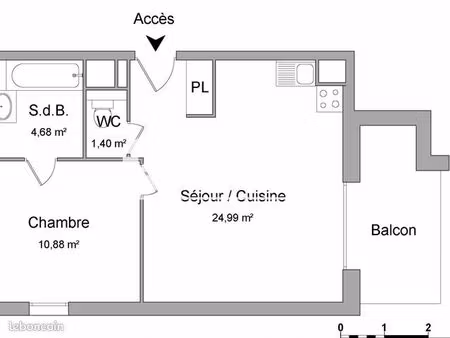 appartement 2 pièces 41 m²