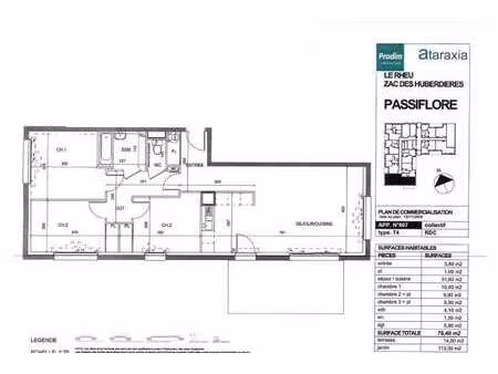 vente appartement 5 pièces au rheu (35650) : à vendre 5 pièces / 78m² le rheu
