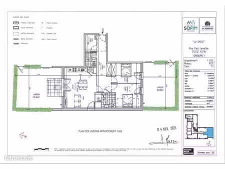 appartement 3 pièces 71 m²