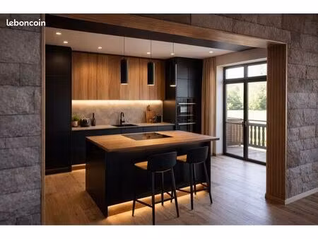 bas de maison 150 m² avec jardin – vue dégagée sur forêt