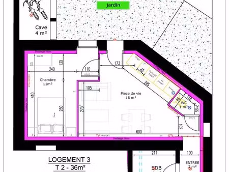 logement 3 – t2 de 36m² – saint-augustin-des-bois