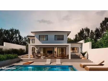 villa contemporaine r+1  145m² habitables  livrée clé en main sur terrain de 700m² au haut