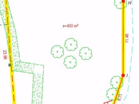 terrain constructible 400m² centre bourg – libre constructeur