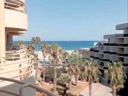 appartement avec grand balcon et vue mer – deux pièces - canet sud