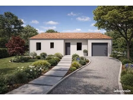maison plain-pied 3 chambres + garage cerizay