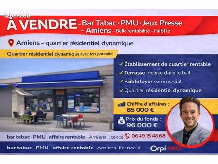 commerce bar  tabac  pmu 42 m²