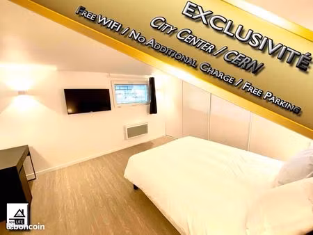 magnifique appartement & terasse - hyper-centre de saint-genis / cern