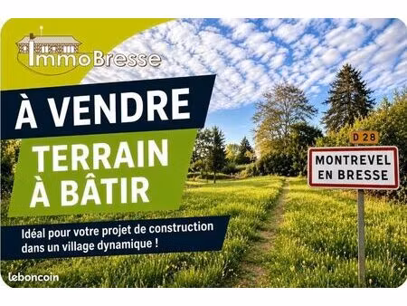 terrain 1000 m² montrevel en bresse