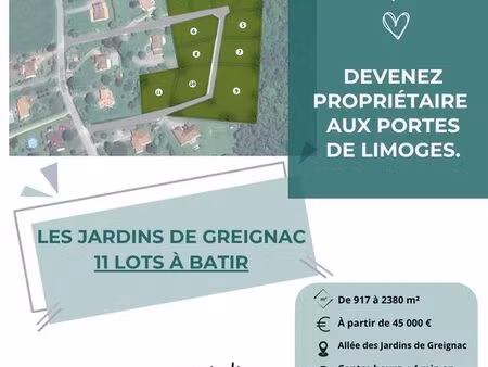 terrains constructibles et viabilisés - verneuil sur vienne