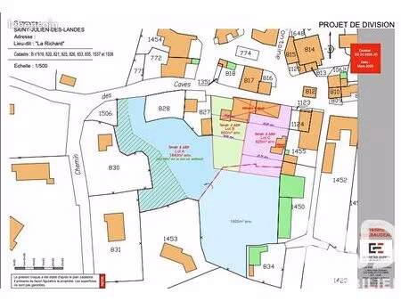 terrain 650 m² saint julien des landes