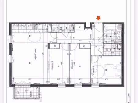 t4 récent 3 chambres  2 sde  parking  ascenseur  balcon