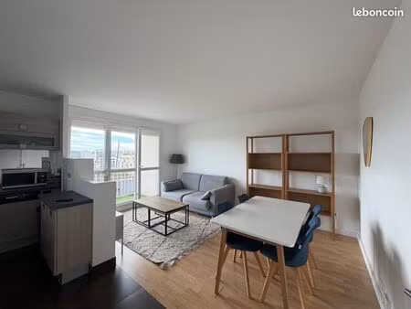 à louer via particulier – appartement t2 meublé – 42 m² – dernier étage ensoleillé avec ba