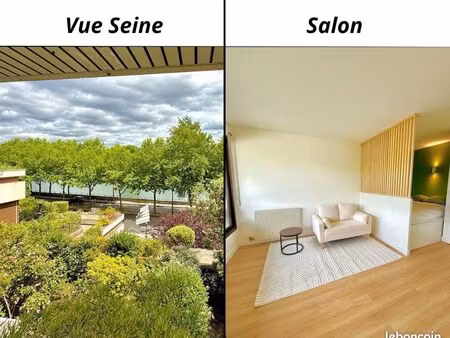 t1 bis meublé avec vue seine - centre ville suresnes