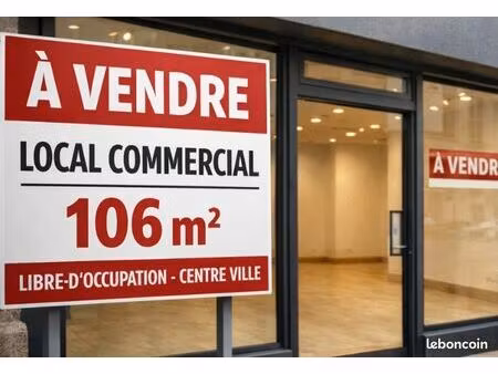 local commercial 106 m² - libre d'occupation - centre-ville