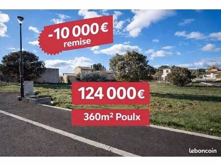 terrain 360 m² poulx