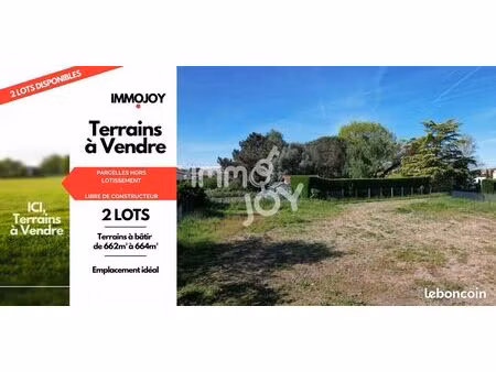 terrain 664 m² lavernose-lacasse