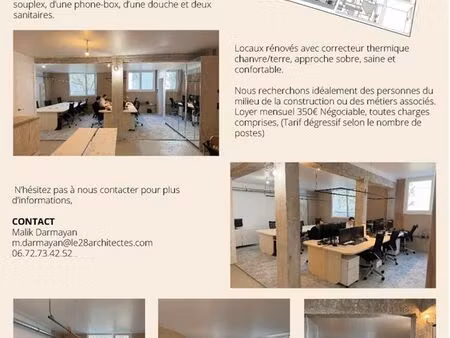 bureau / poste de travail à louer goncourt