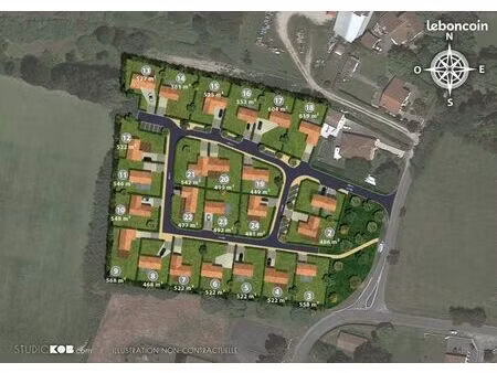 terrain 619 m² seyresse