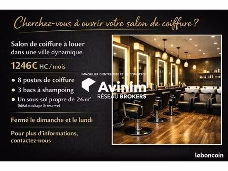 salon de coiffure 37 m² herblay