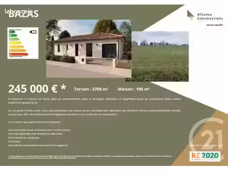 terrain 3 682 m² grignols