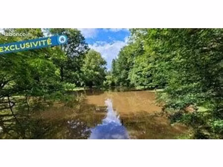 recherche terrain de loisir / avec étang ou rivière