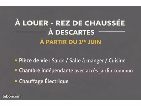 appartement rdc centre ville avec accès jardin commun