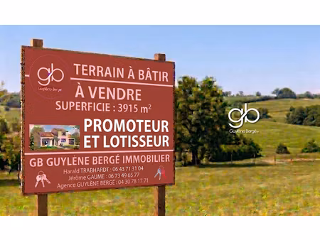 vente terrain 3900 m² à alignan-du-vent (34290)  315 000 €