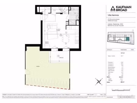 appartement 4 pièces 82 m²