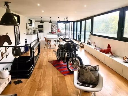 péniche d’habitation 250 m² – 5 chambres – terrasses – fort potentiel – auvers-sur-oise (d