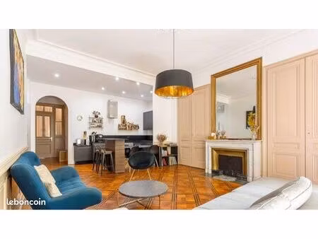 t4 meublé 96 m² – standing – saxe-gambetta – clim  balcon  charme ancien